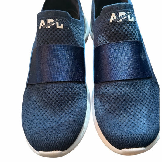 APL TechLoom Traveler Sneakers Navy White 7.5 Slip On Athletic Shoes