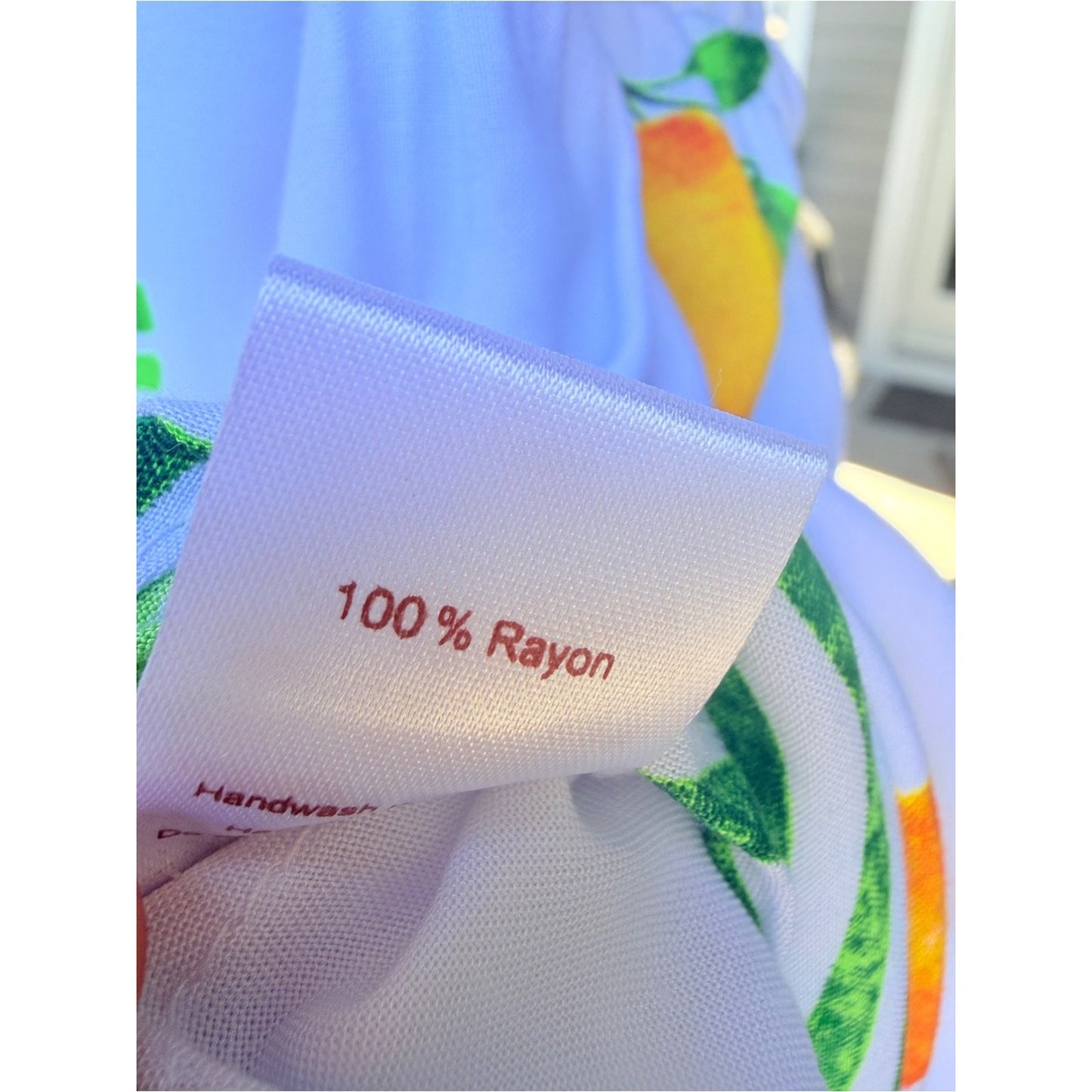Tiare Hawaii Lemon Citrus Print Mini Dress White NWT Medium