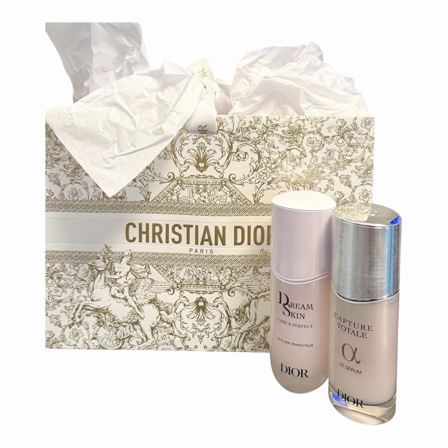 Dior Capture Totale Serum(50ml) & Dreamskin (50ml)set +Dior Gift Bag