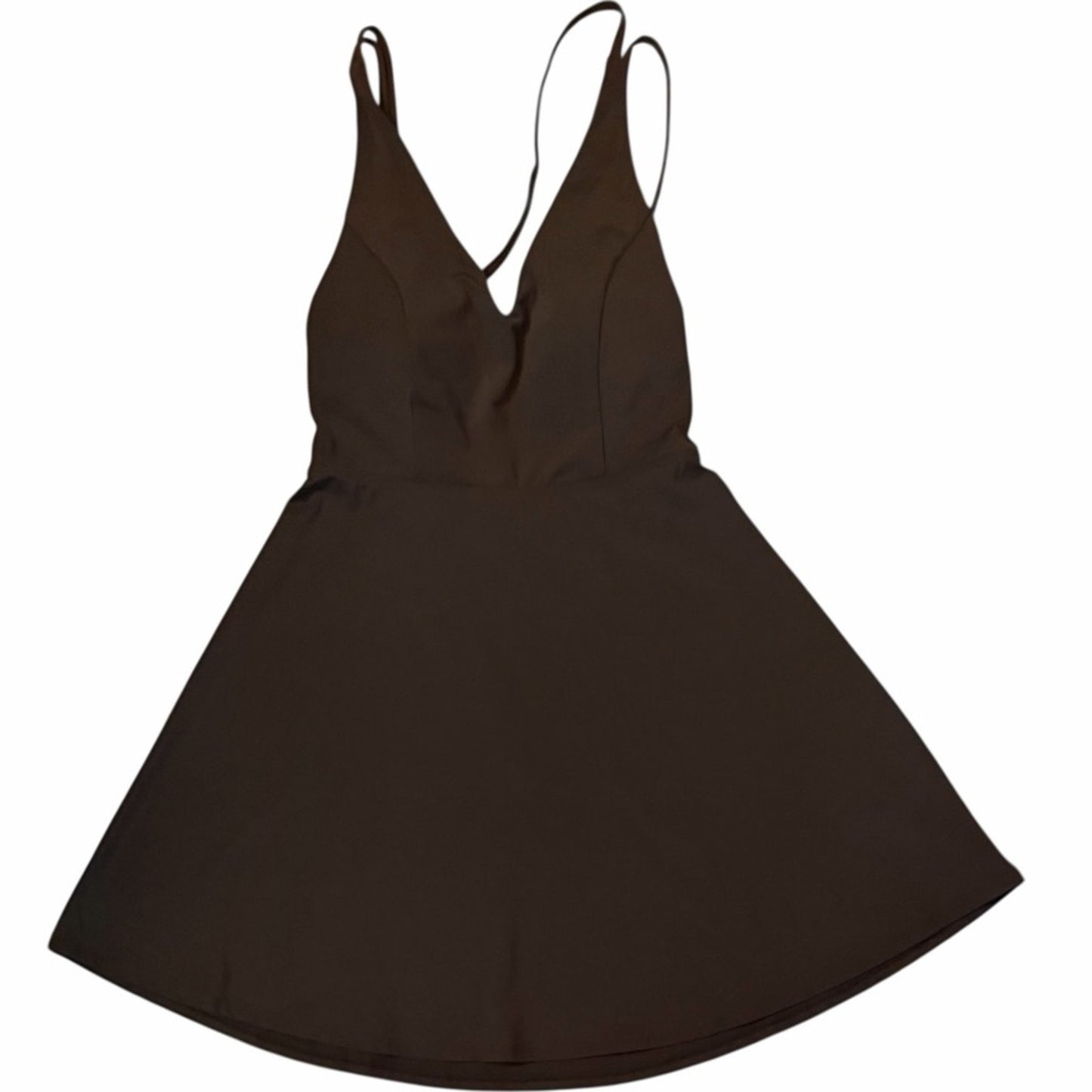 Halara WADRESS Black Strappy Skater Back Fit & Flare Dress Size M Balletcore NWT
