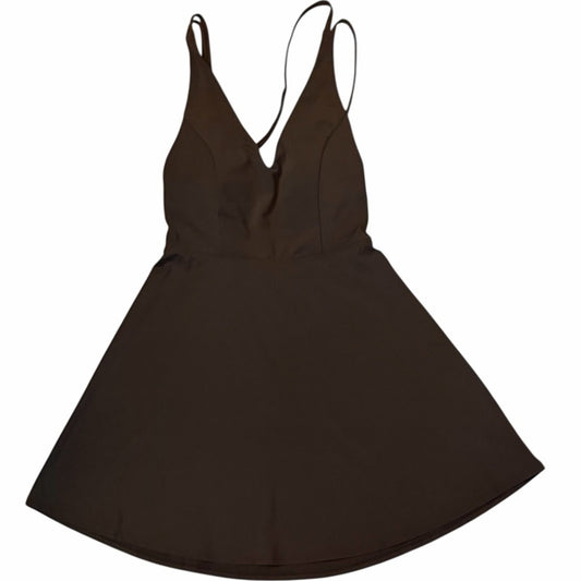 Halara WADRESS Black Strappy Skater Back Fit & Flare Dress Size M Balletcore NWT