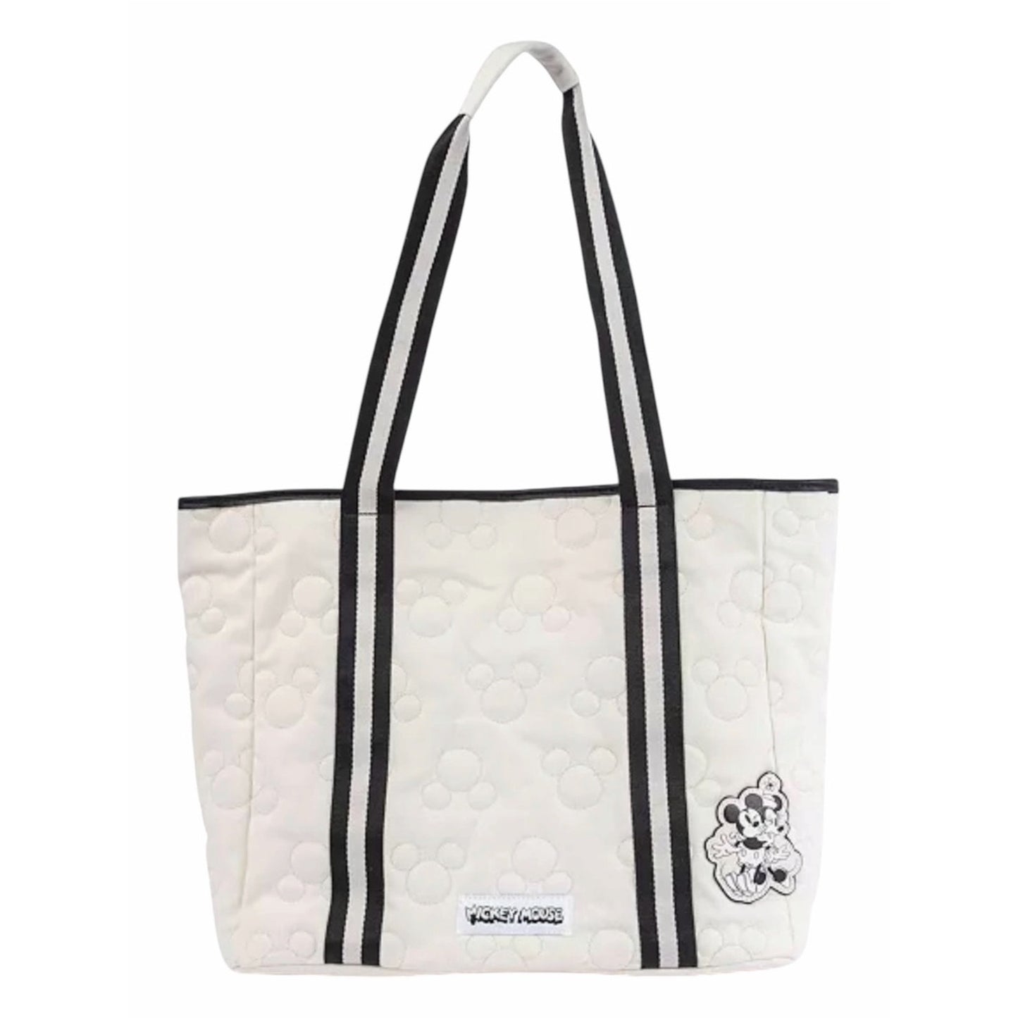 Disney x Skinnydip London Mickey Mouse Quilted Ecru Canvas Tote Bag NWT
