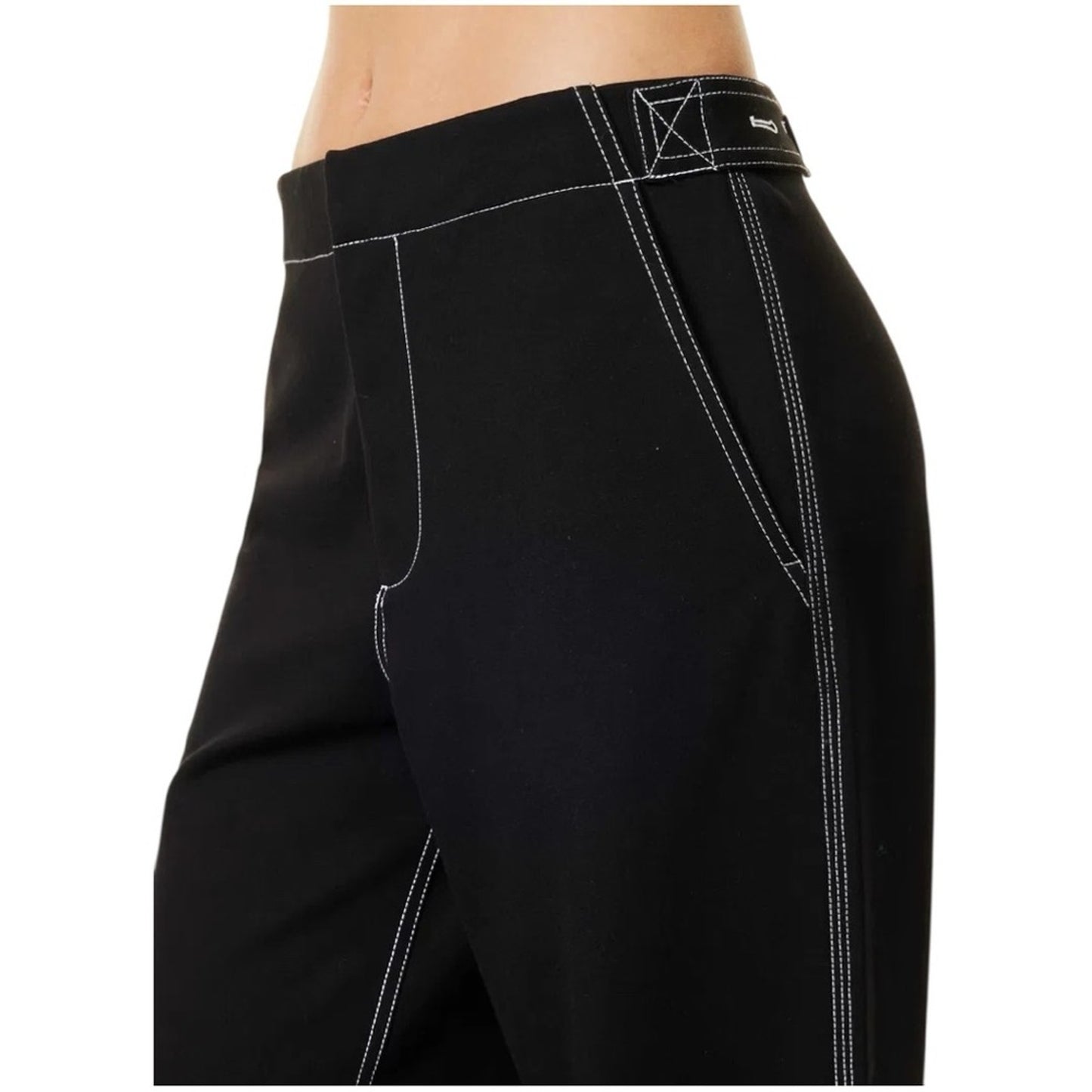 Rag & bone NWT Irina Contrast-Stitch
Straight-Leg Mid-Rise pants Size 8