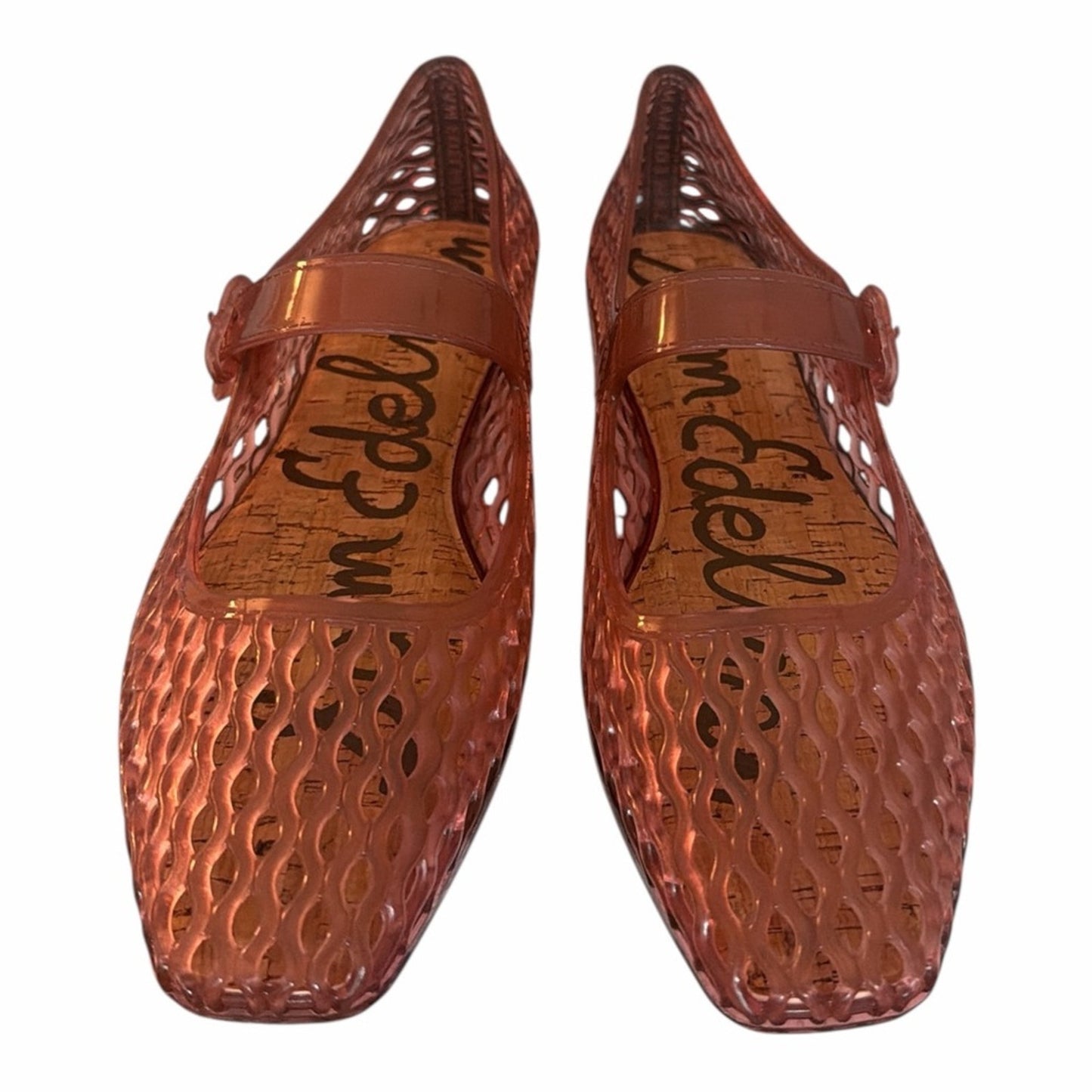 Sam Edelman Michaela Jelly Mary Jane Flats Pink Mauve Size 8M NIB