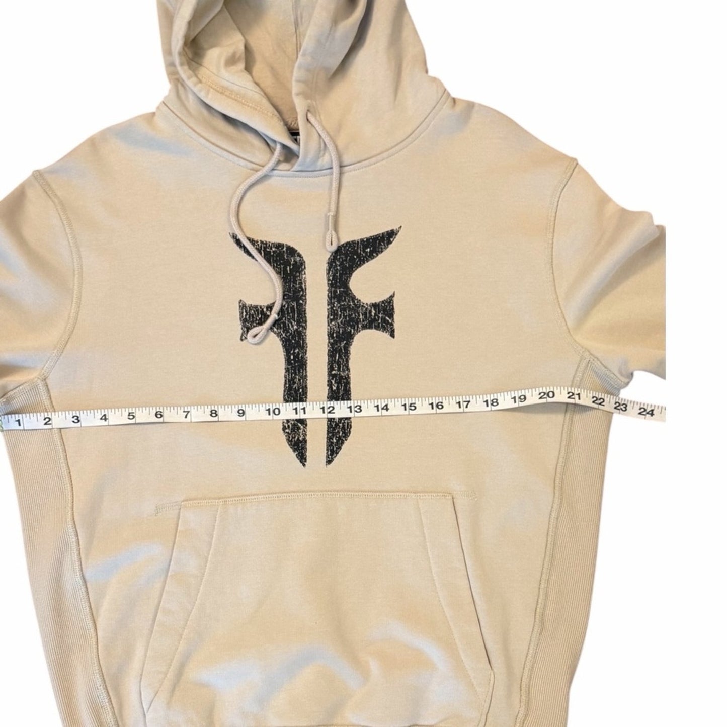 FRYE Feather Grey Logo Hoodie NWT 100% Cotton Relaxed Fit Men’s Small