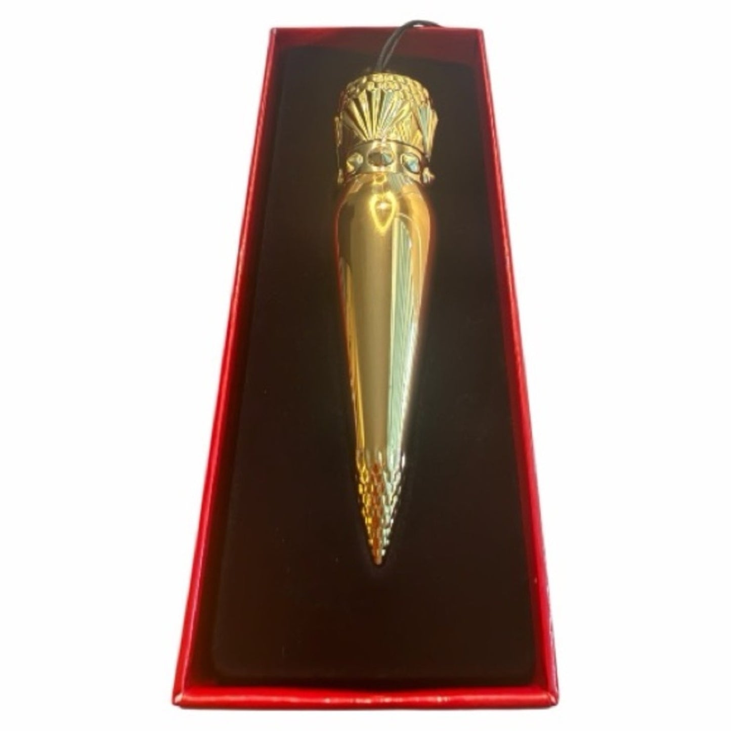 Copied - Christian Louboutin Rouge Lipstick “Silky Satin 001” In The Refillable Collector Gold Case NIB