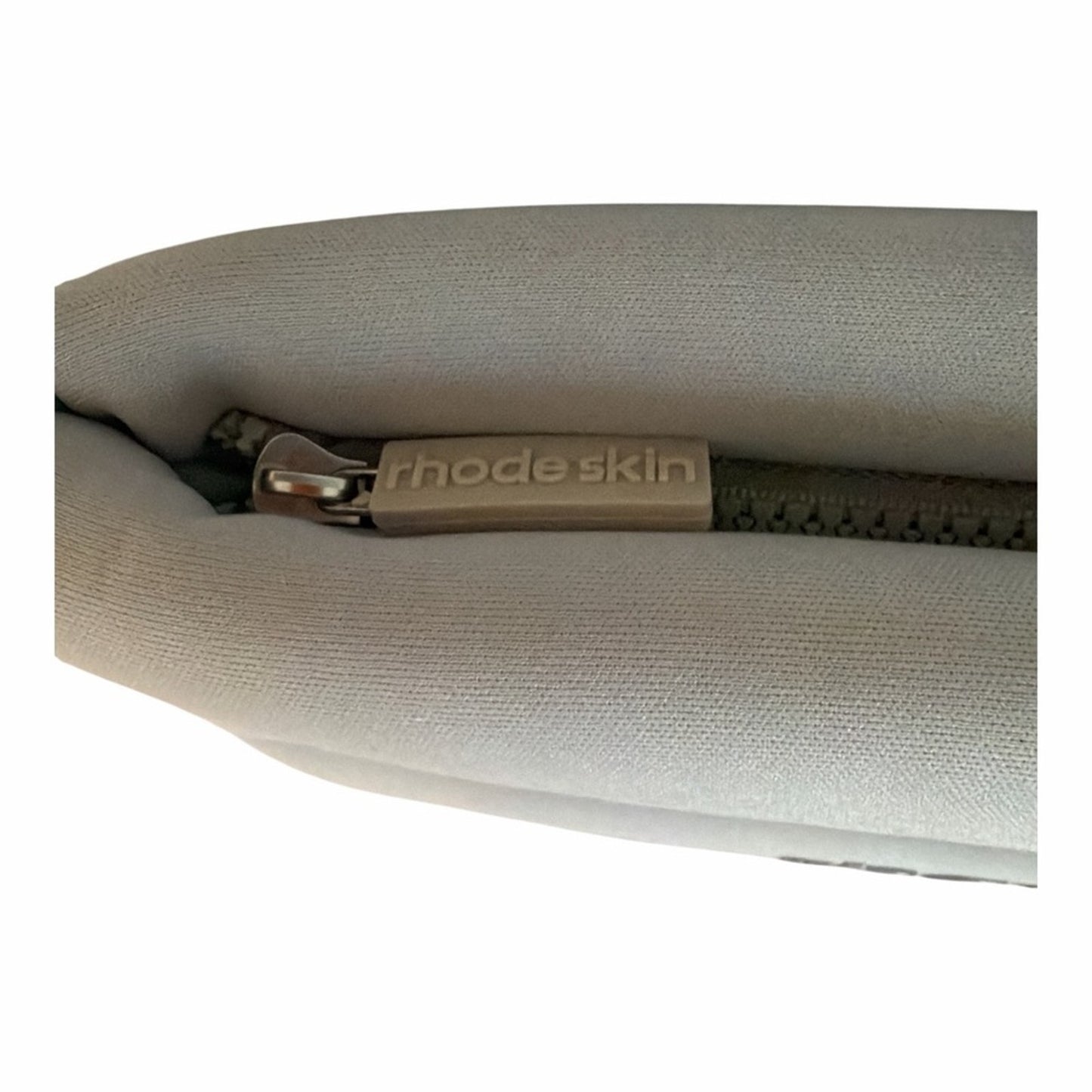 Rhode Mini Bubble Bag Neoprene Puffer Makeup Pouch Clutch Stone Gray