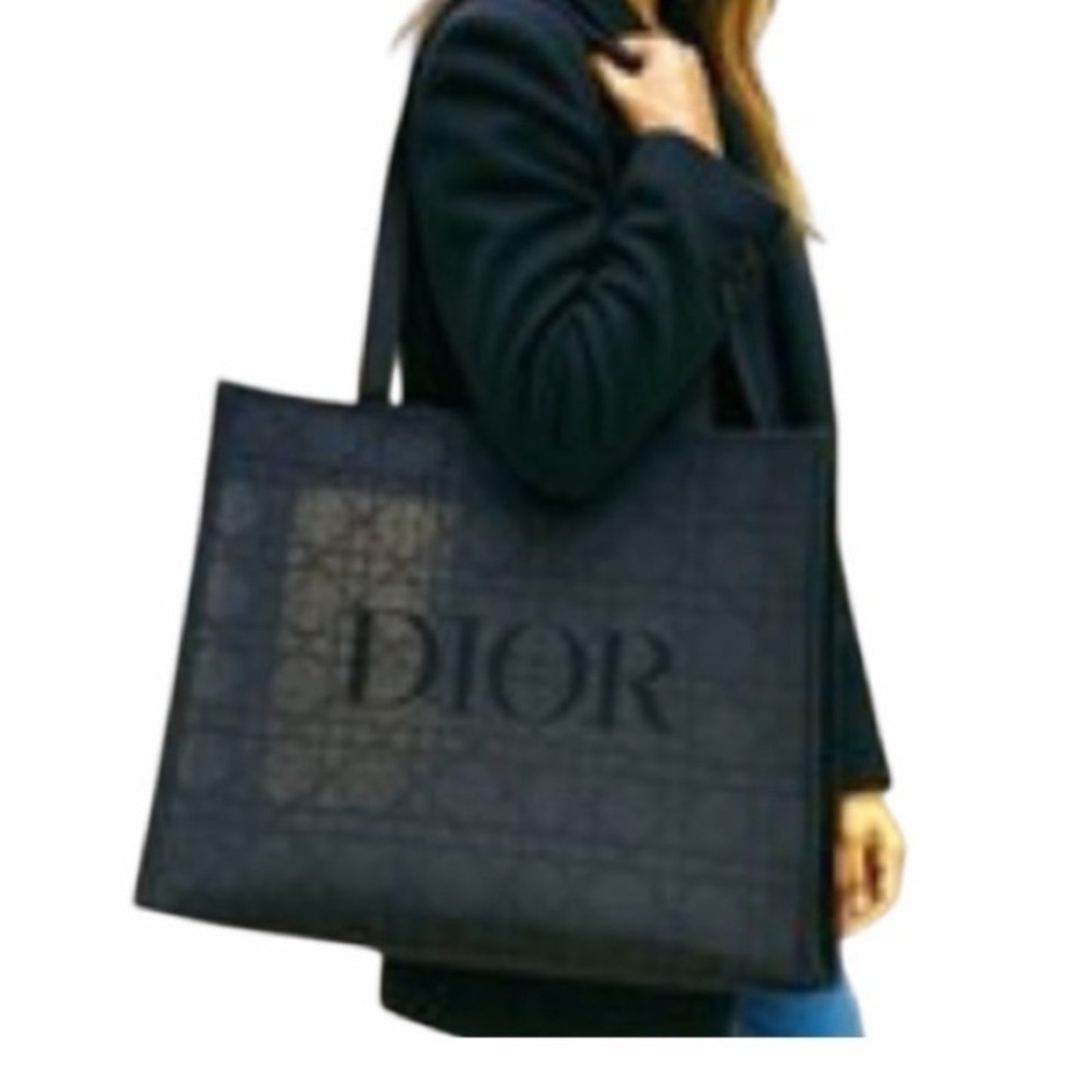 - Dior Black Mesh Cannage Tote | Large Boutique Collector Bag | New in Packaging