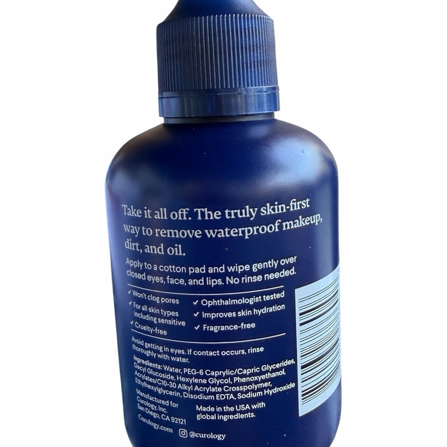 Pack Curology Micellar Makeup Remover 3.4 oz X 2 = 6.8 oz New Gel Water Cleanser