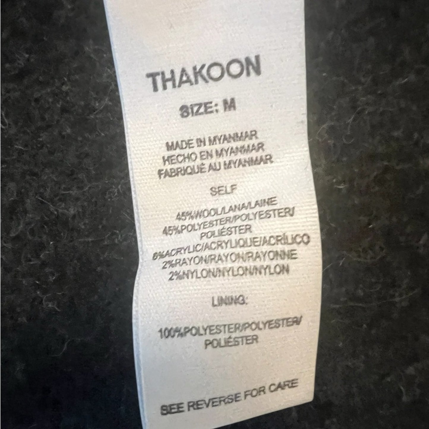 THAKOON Hooded Tweed Coat Blazer Gray Women’s New