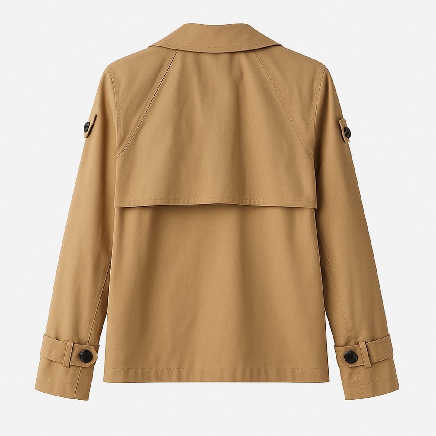 New Avec Les Filles Cropped Trench Coat Khaki Women’s Size L