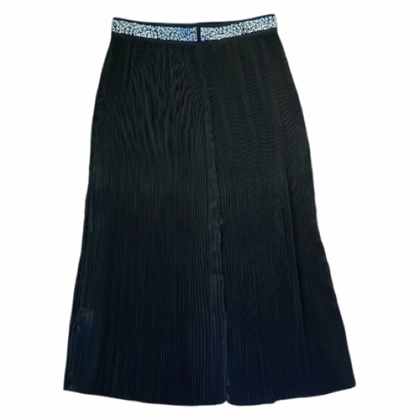 LE SURPERBE FOIL PLEATED SKIRT BLACK SIZE MED NEW