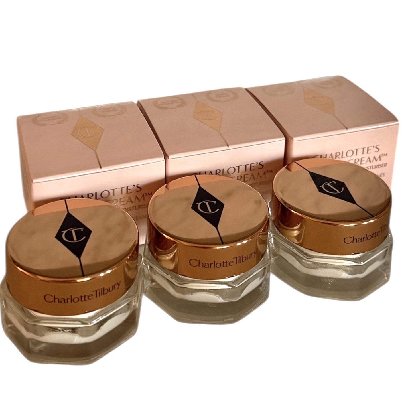 Lot of 3 Charlotte Tilbury Magic Cream 15ml Travel Size NEW Authentic
