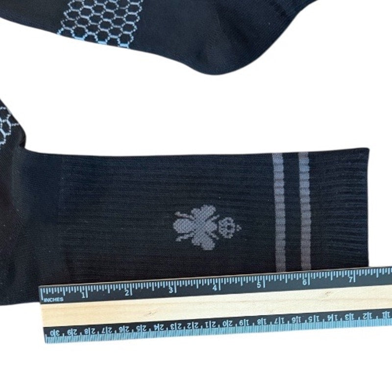 Bombas Black Calf Socks MED Unisex  -3 PAIR -Women's- Size 7.5-9.5. Men’s Size 6-9