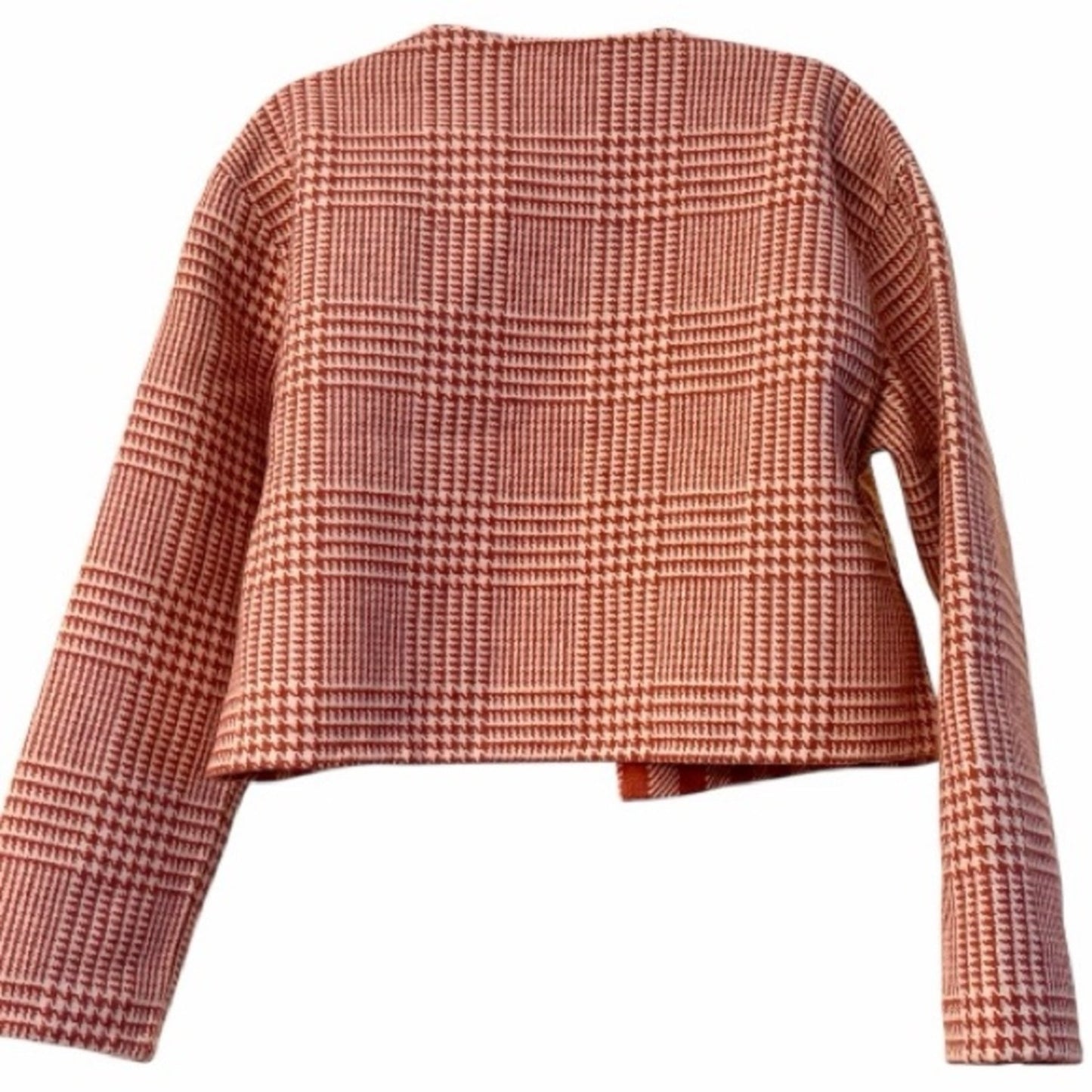 Splendid Reversible Tiffany Plaid 
Jacket - Pink/Cream - Snap Front -Size XS NWT