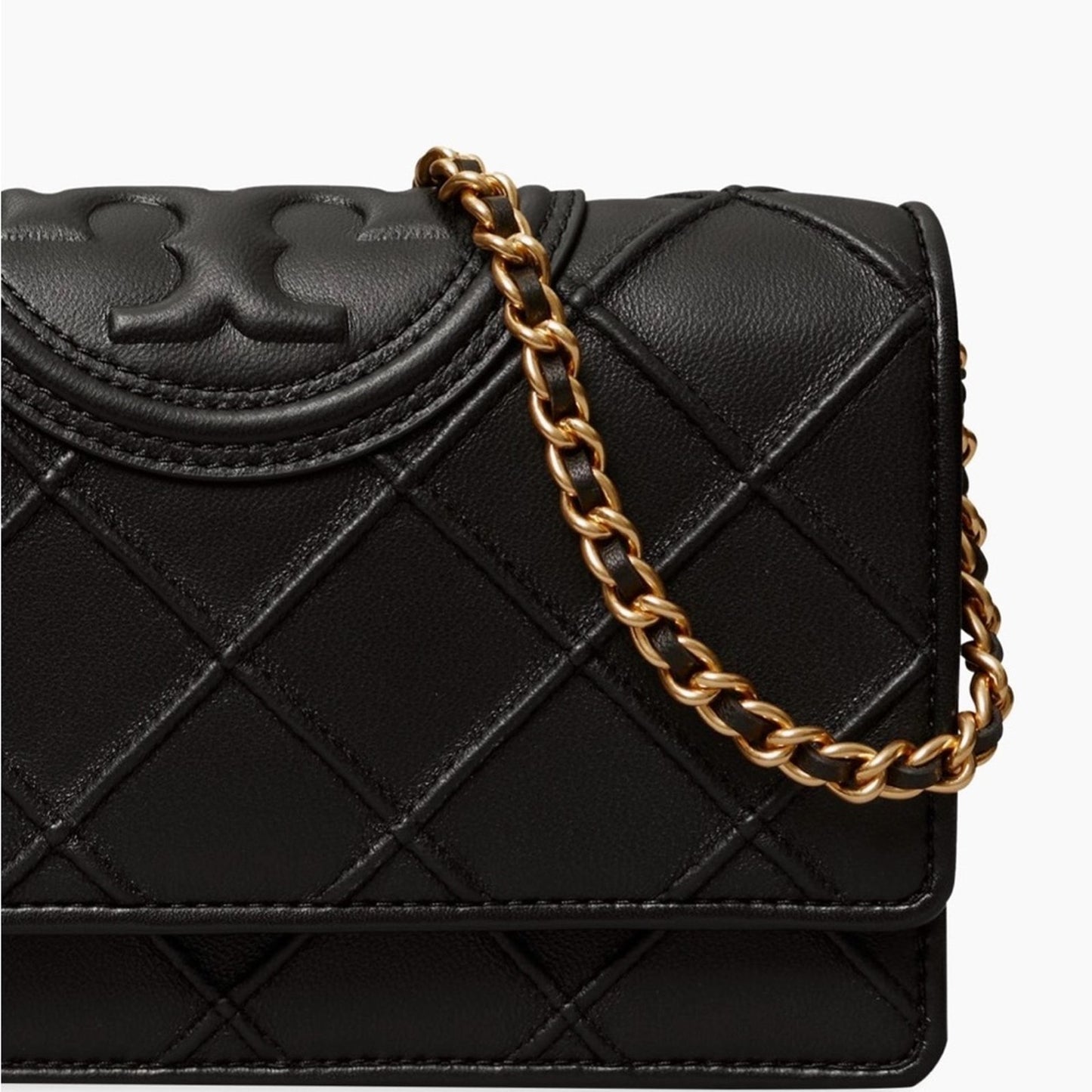 Tory Burch Fleming Soft Chain Wallet Crossbody - Black