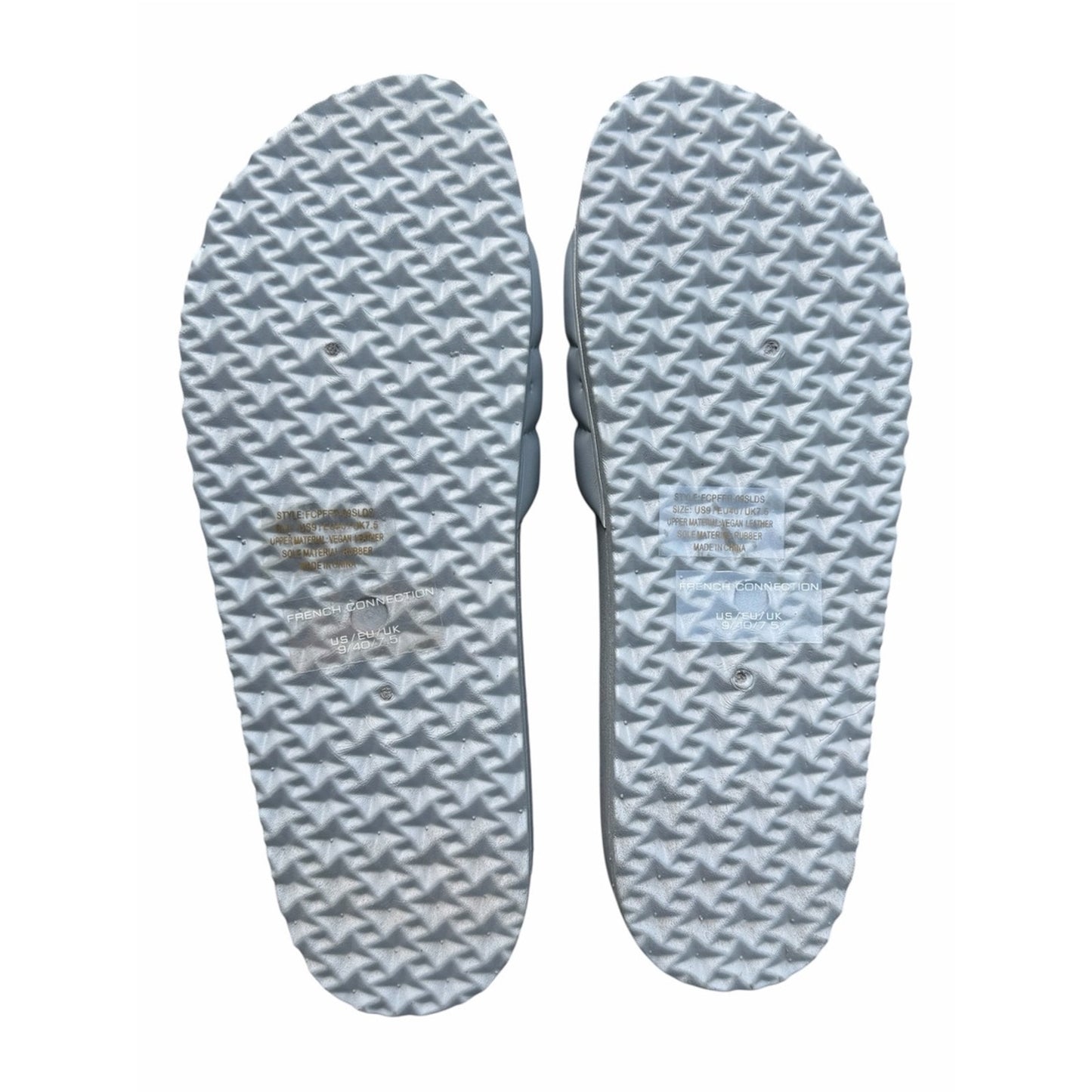 French Connection Padded Slide Sandals Women’s 9 Slate Blue Comfort Slides NIB
