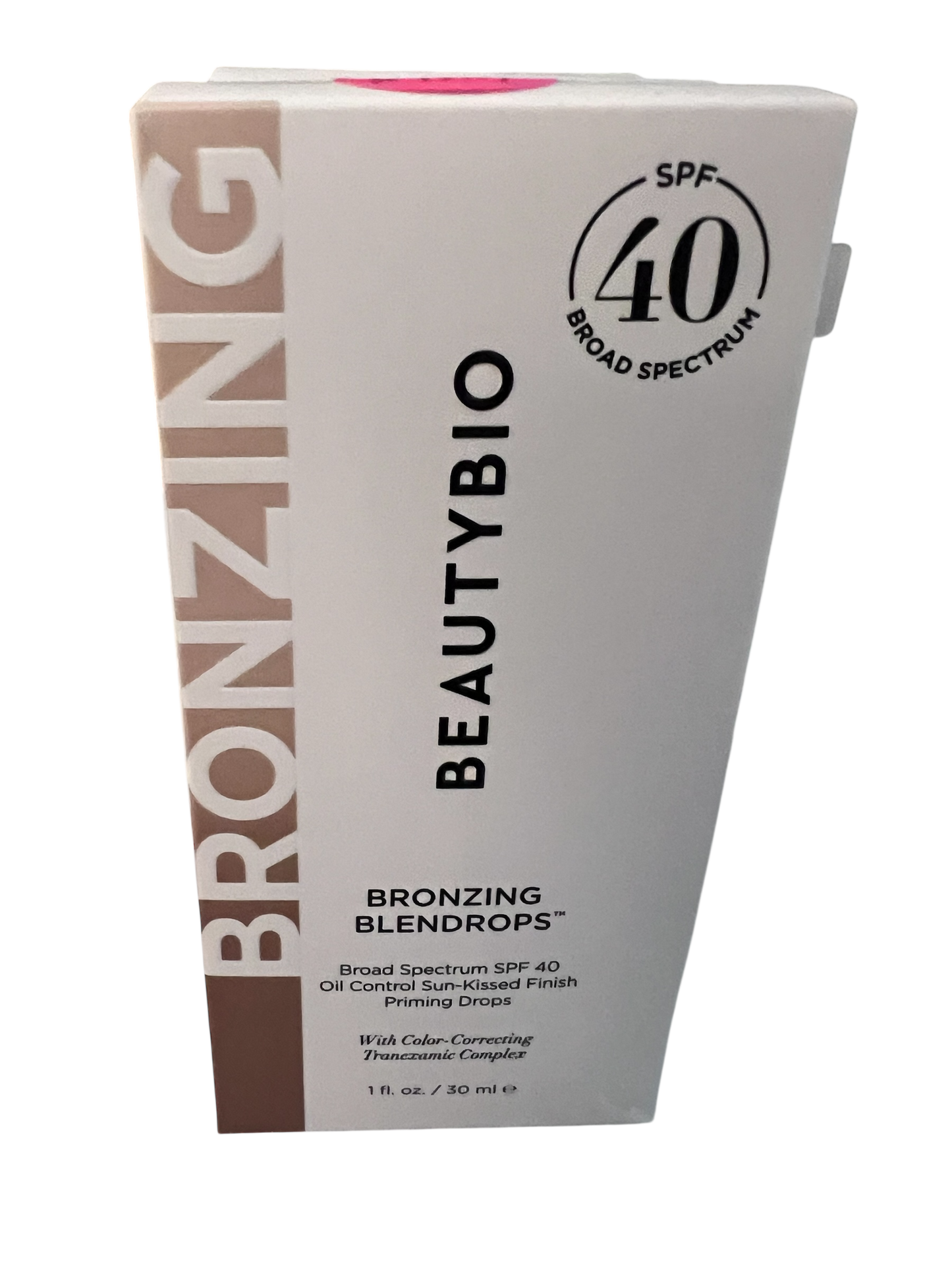 BeautyBio BLENDROPS. Broad Spectrum SPF 40 Oil-Control Priming Drops With Color-Correcting Tranexamic Complex (new in box 1Oz.)