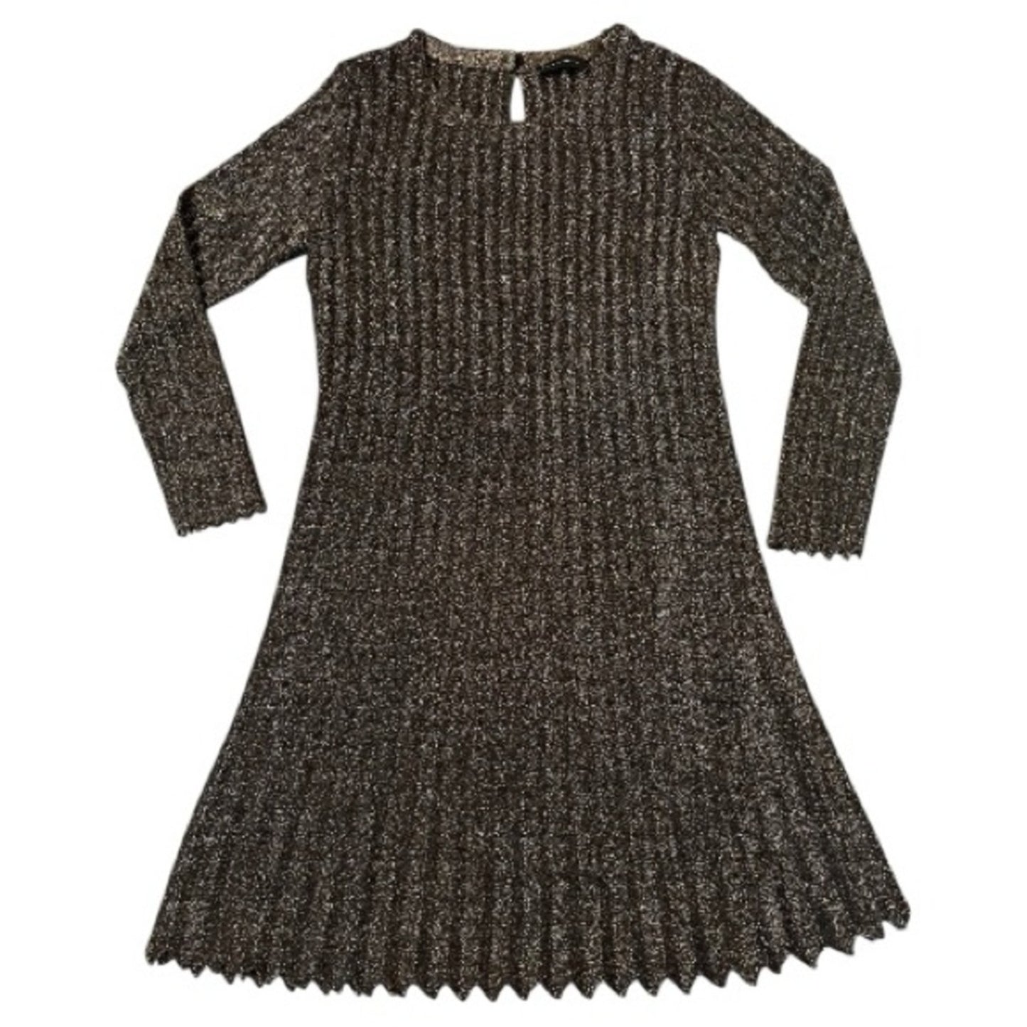 Elie Tahari Black and Gold Knit Dress Women's XL NWT