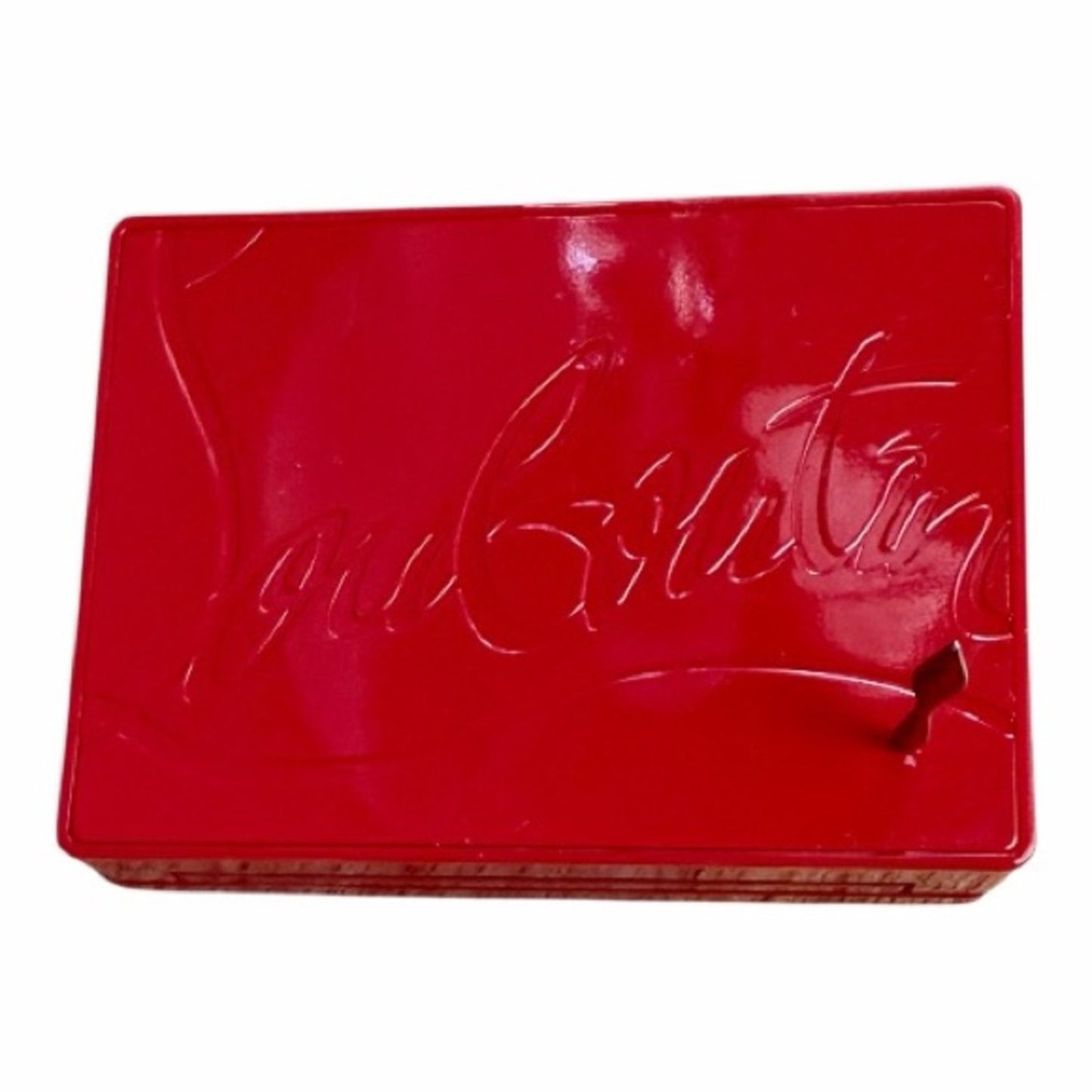 Christian Louboutin Red & Silver Studded Case & Key NWB