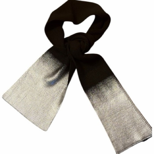 AQUA Ribbed Knit Ombré Scarf Black
Silver New With Tags