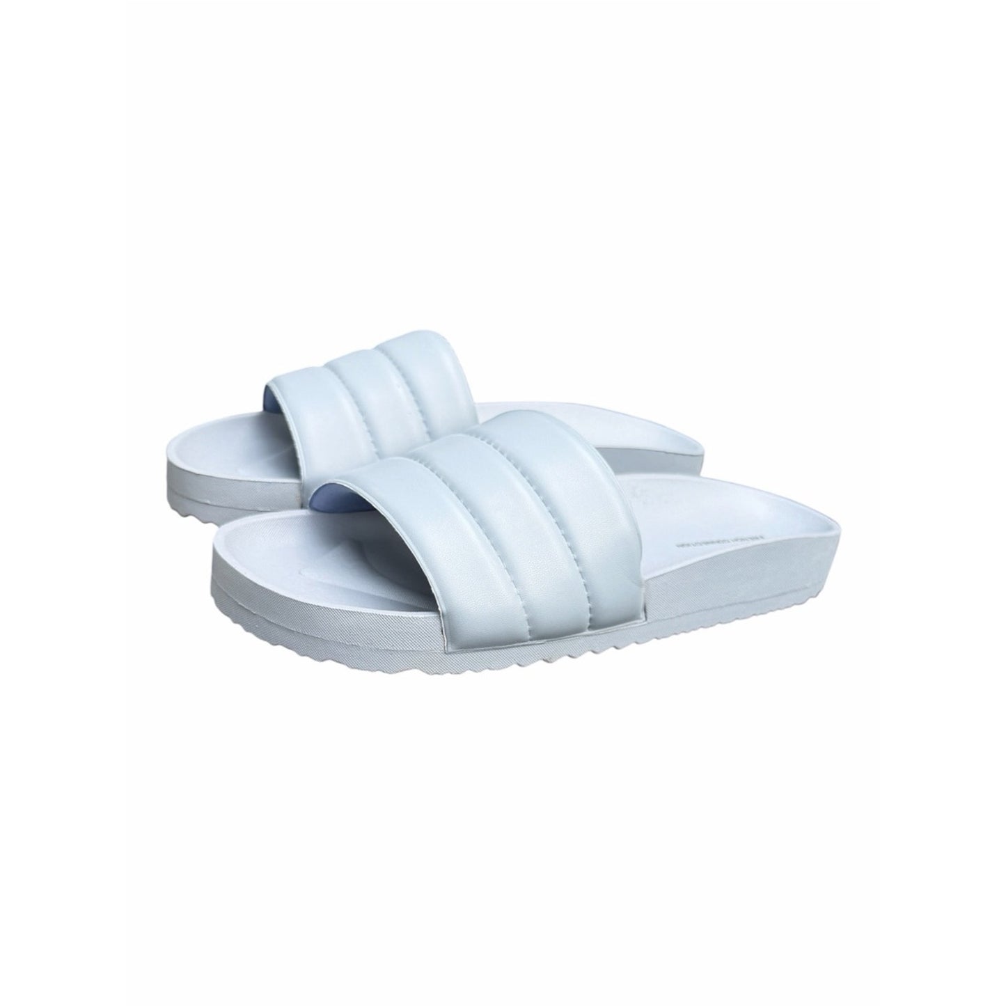 French Connection Padded Slide Sandals Women’s 9 Slate Blue Comfort Slides NIB