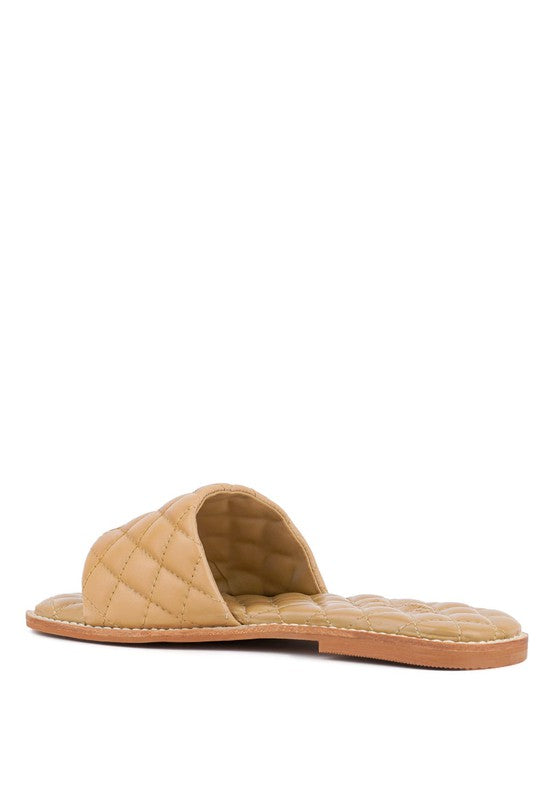 Quilted Summer Flat slip on sandal