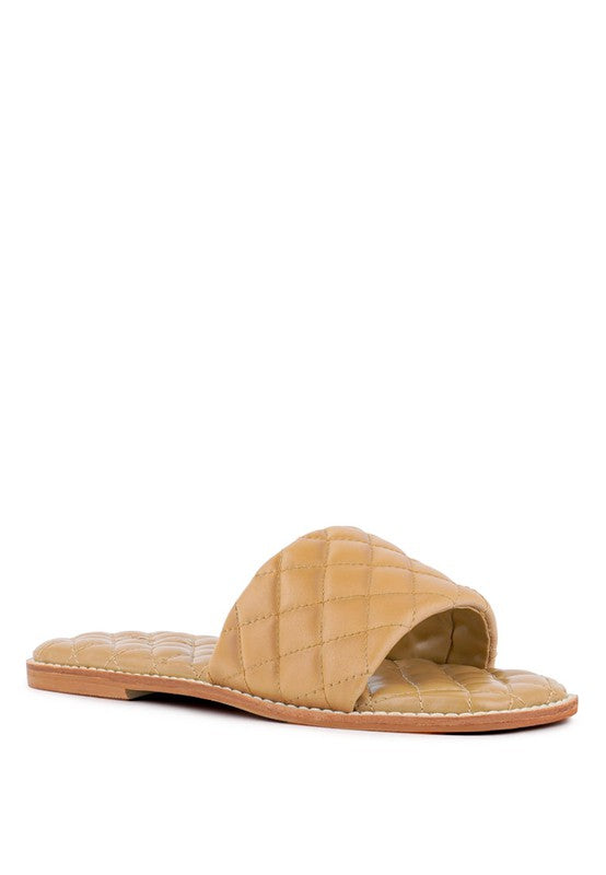Quilted Summer Flat slip on sandal