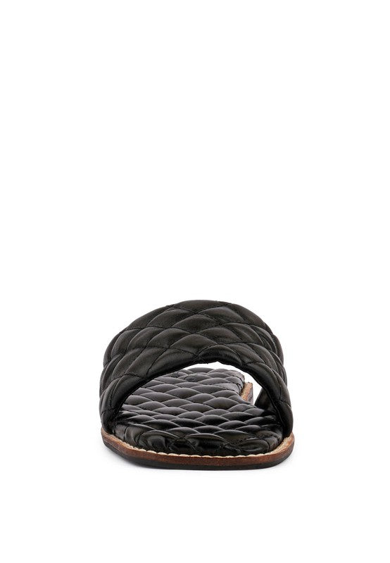 Quilted Summer Flat slip on sandal