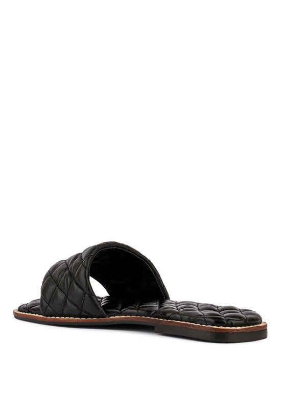 Quilted Summer Flat slip on sandal