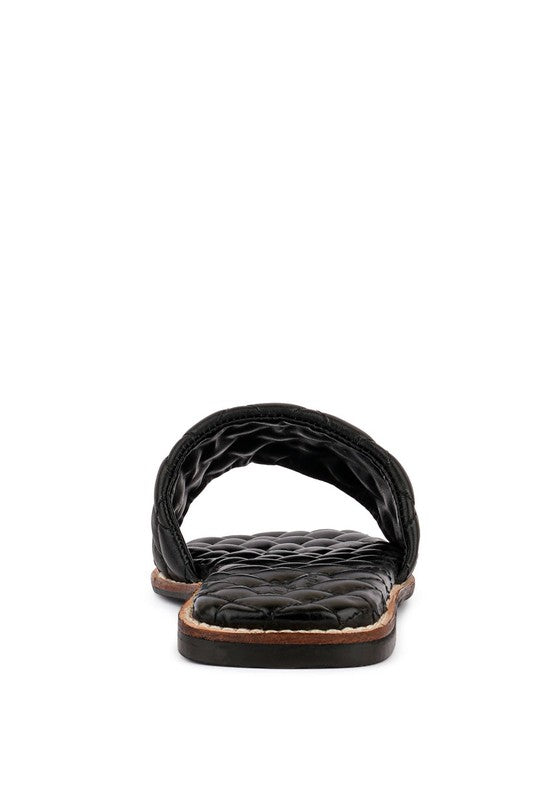 Quilted Summer Flat slip on sandal
