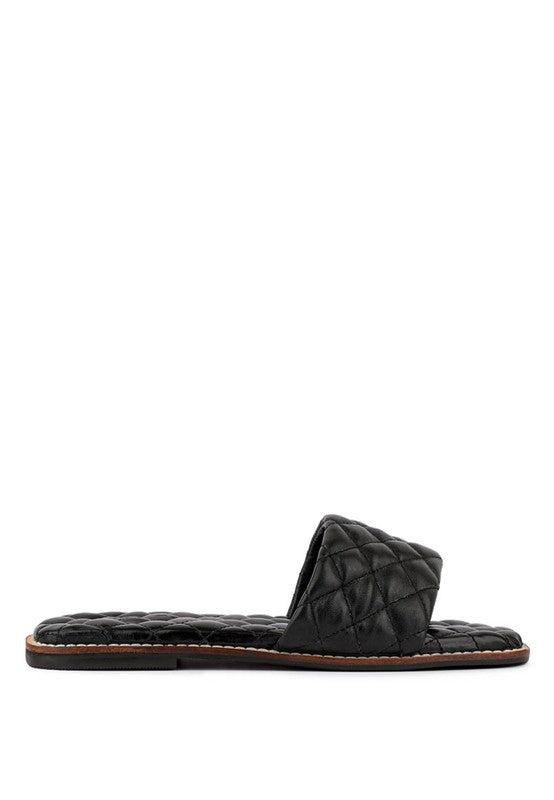 Quilted Summer Flat slip on sandal
