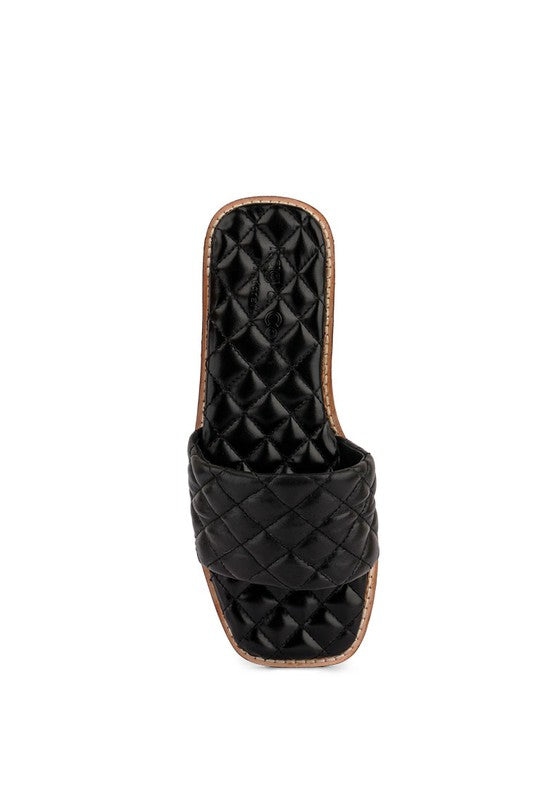 Quilted Summer Flat slip on sandal