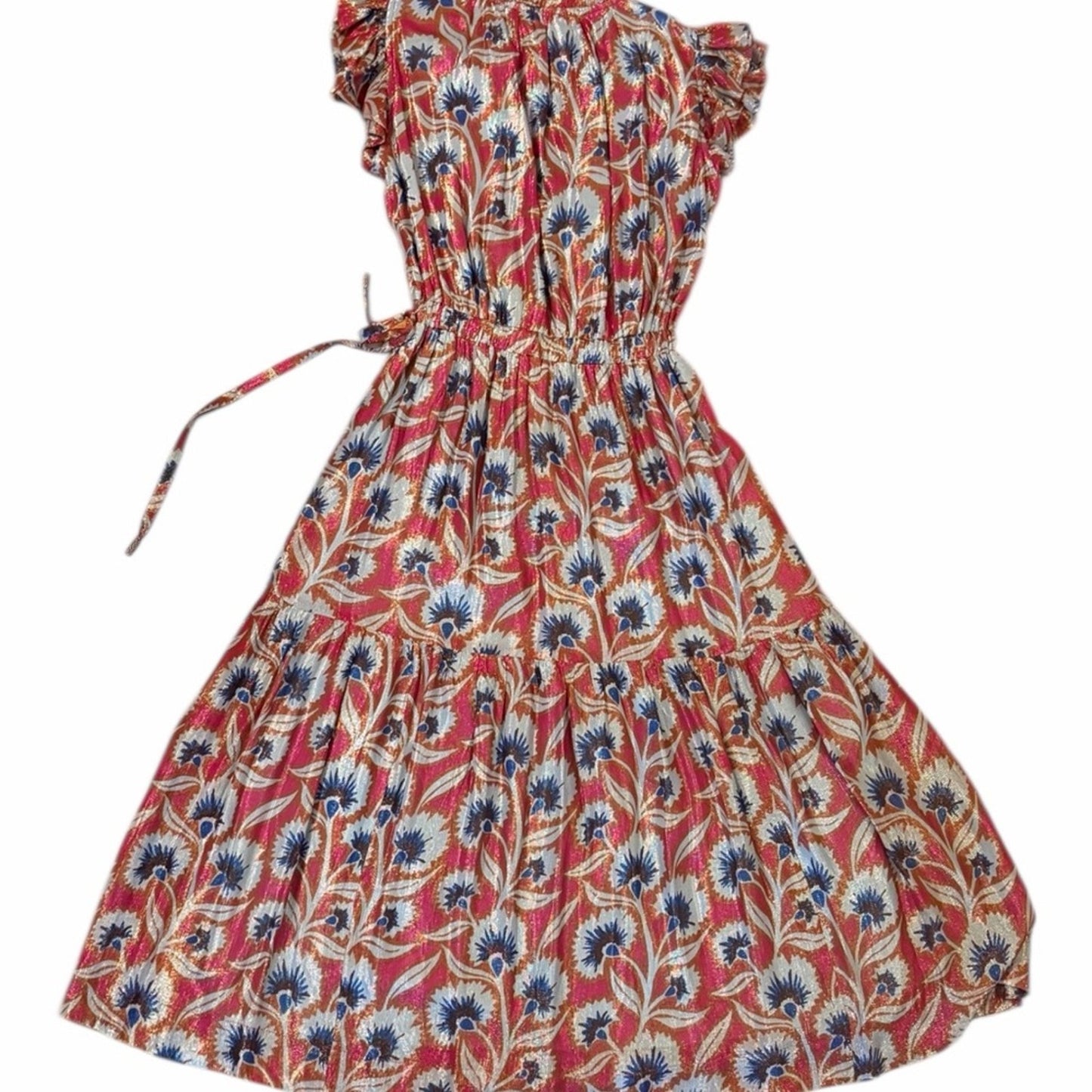 Omika Metallic Floral Midi Maxi Dress NWT Anthropologie Boho Small