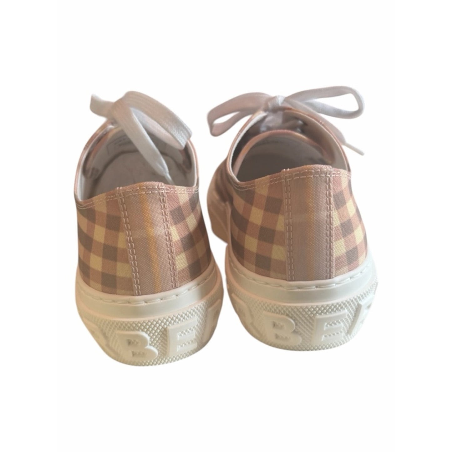 Burberry Vintage Check Jack Low Top Sneakers Size 39 w/ Logo Sole -Dust Bag NIB