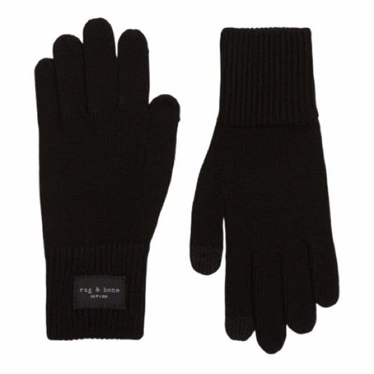 Rag & Bone Women’s “Addison” Black Gloves W/Touch Screen Finger Tips NWT Sealed