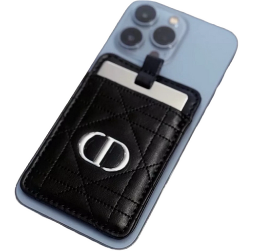 Dior Phone Card Case Wallet VIP Gift LtdEd Black Silver ••BNIB••