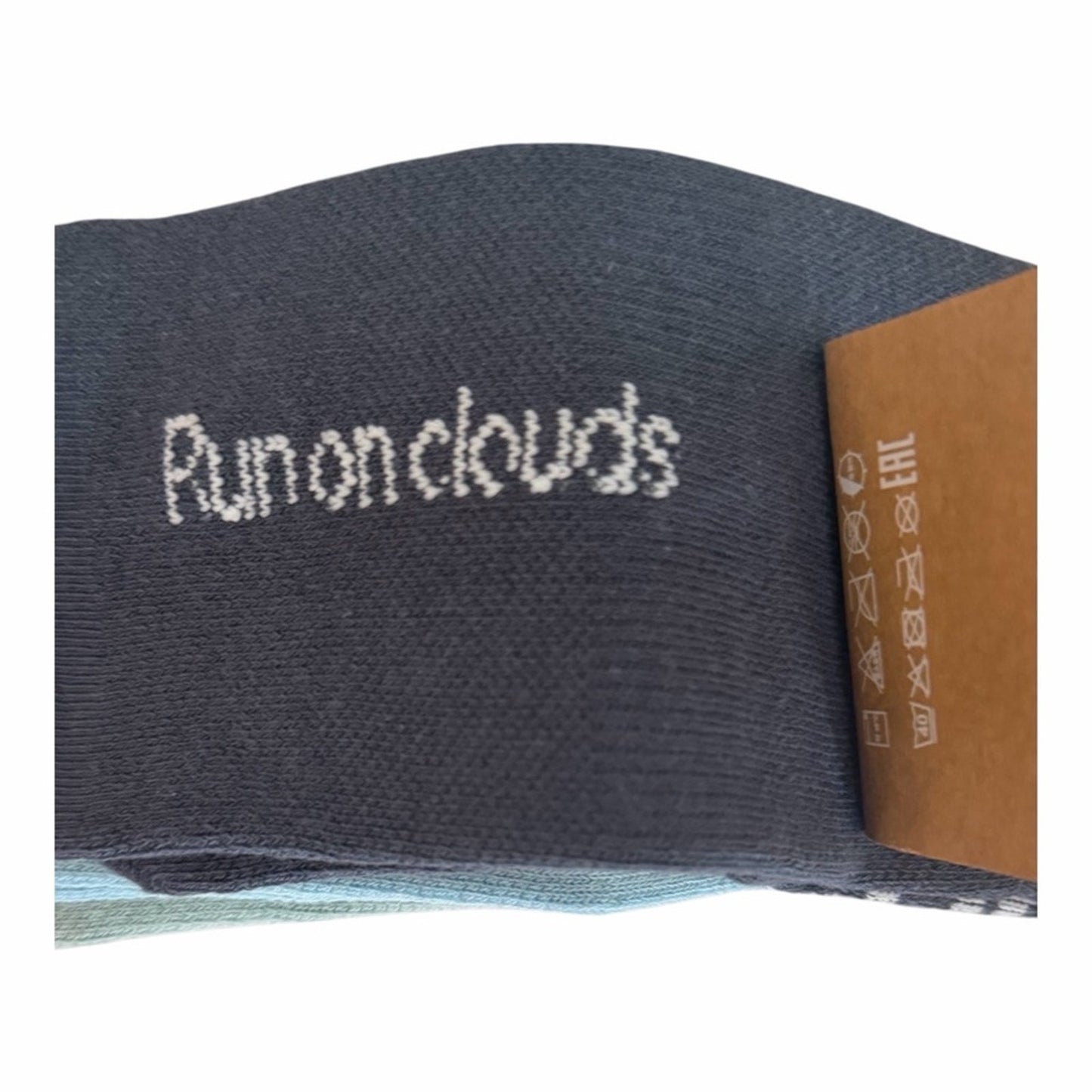 On Running Women’s Logo Sock Mid 3 Pack Sage - Aqua & Slate Size M 9–11.5 NWT