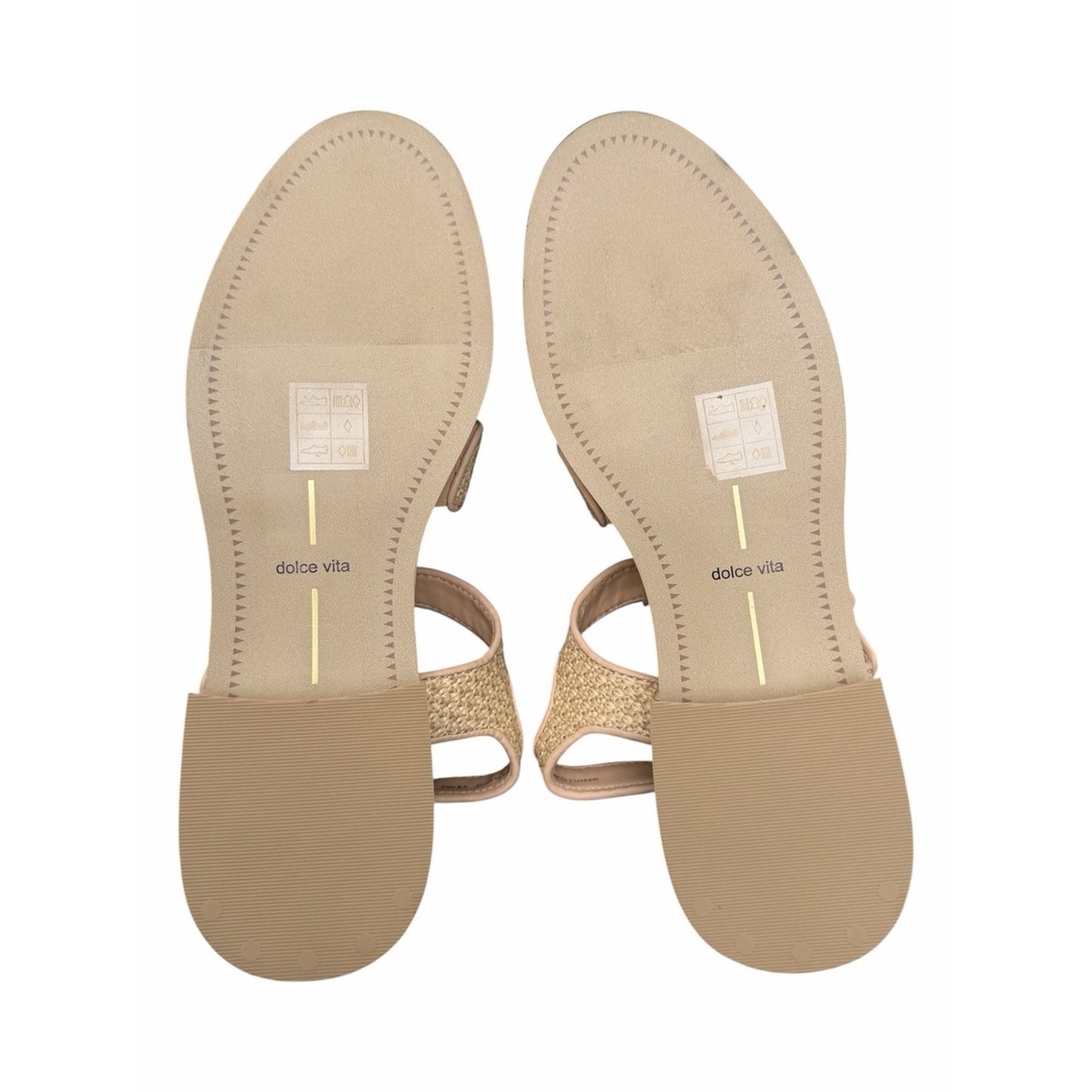 Dolce Vita Hollis Raffia Fisherman Sandals Coastal Chic NIB 8.5