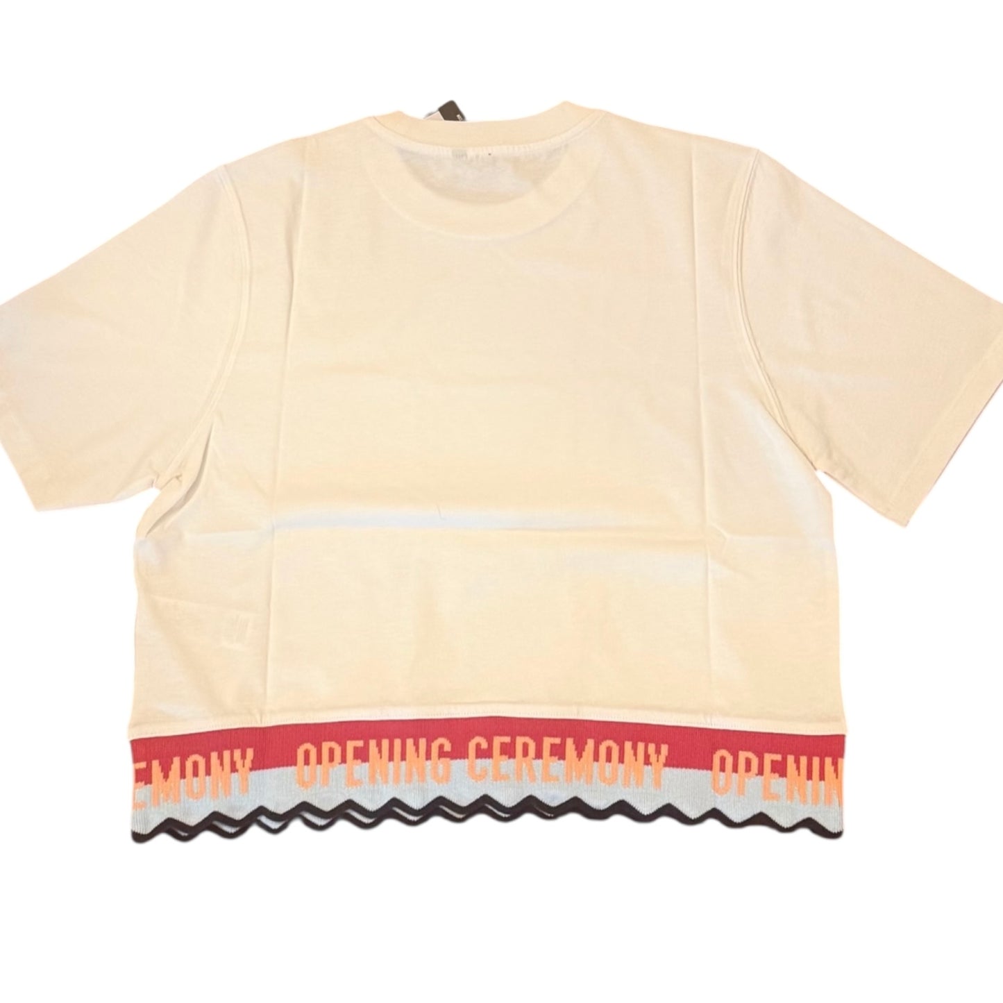 Opening Ceremony Logo Hem Cropped Tee – Cream – XS & Medium Available