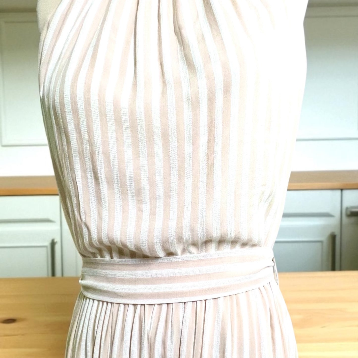 Halter midi dress with flattering pleated Skirt