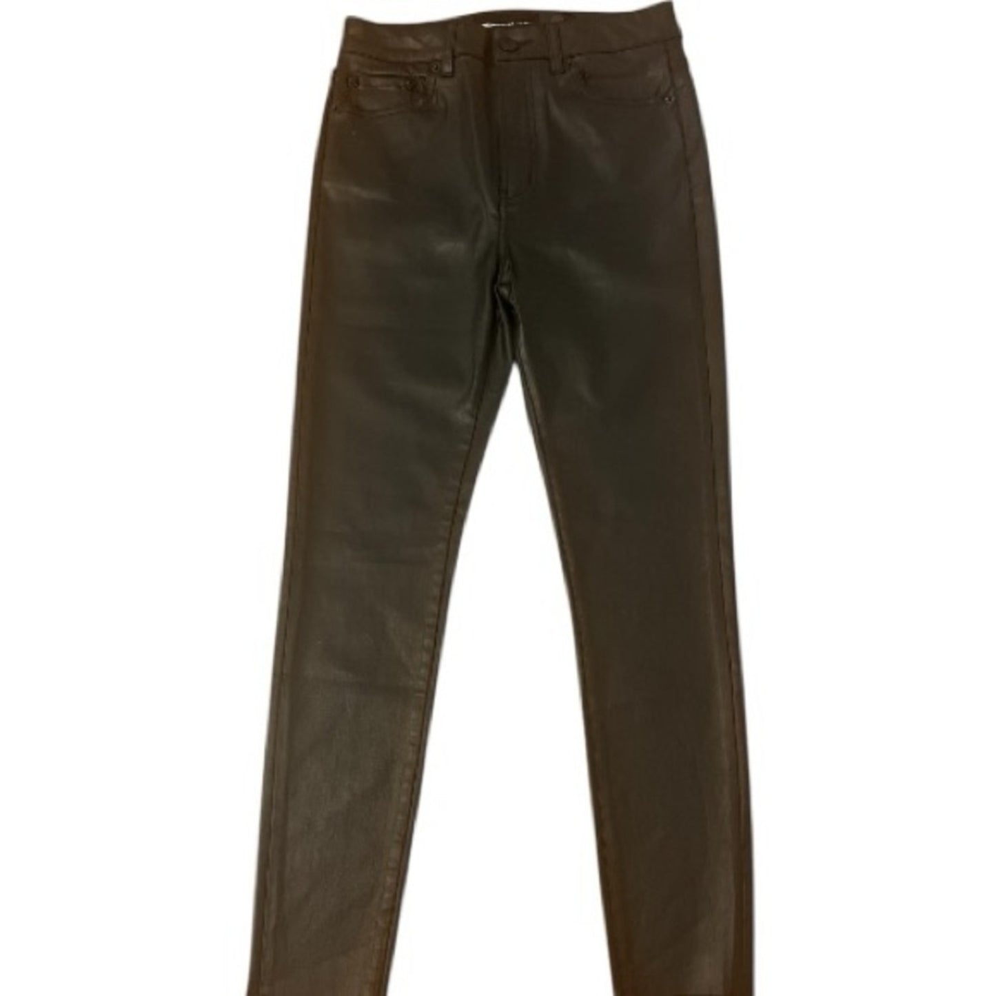 THE KOOPLES Black Faux Leather Effect FRANKY DENIM Women’s  Size 26  NWT