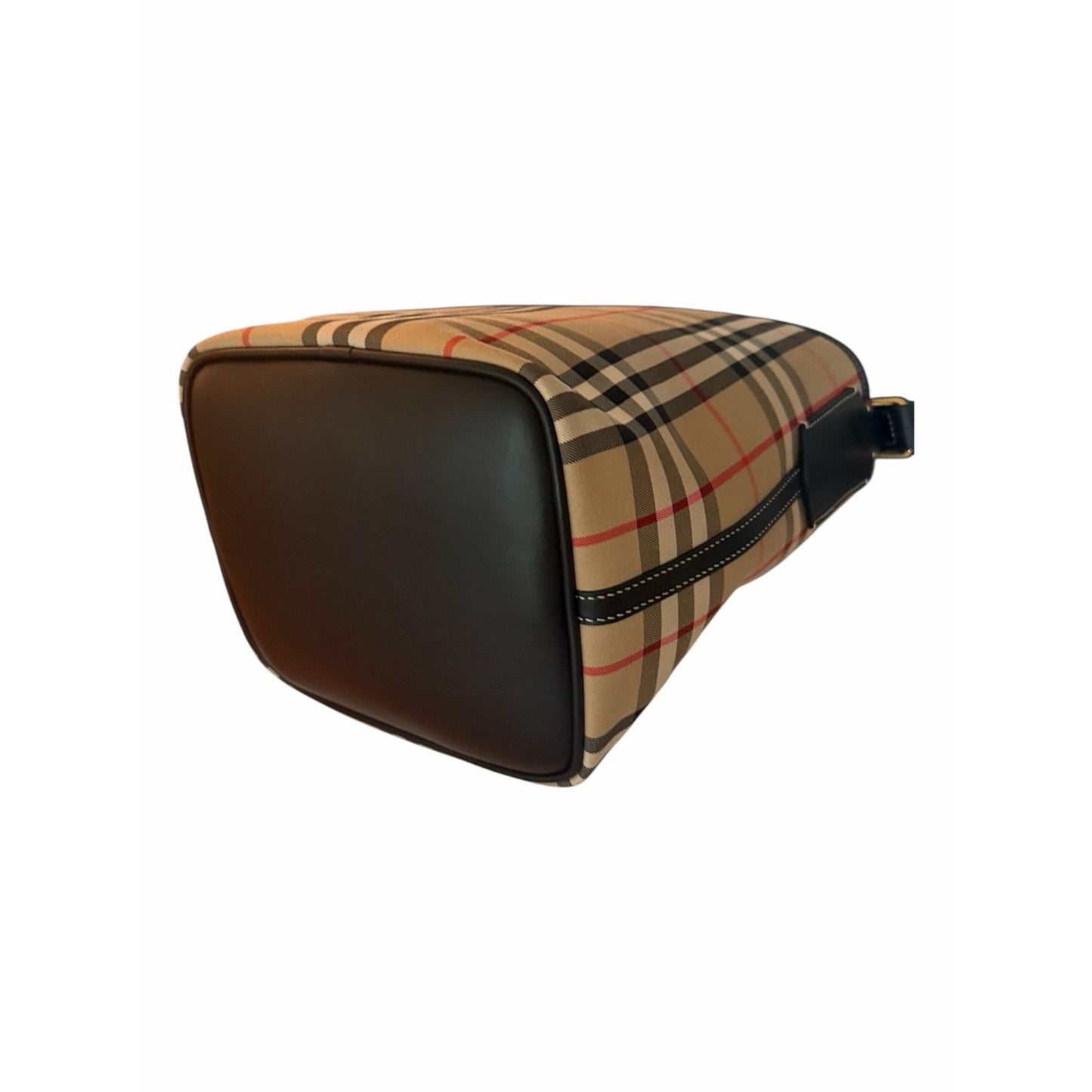Burberry Ashby Vintage Check Crossbody Bucket Bag NWT Archive Beige w/ Dust Bag