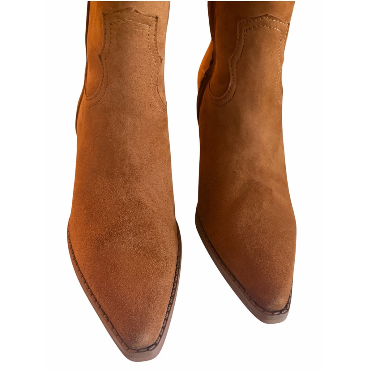 Sam Edelman Women’s Wyatt Brown Suede Wide Calf Knee High Western Boots 6.5 NIB