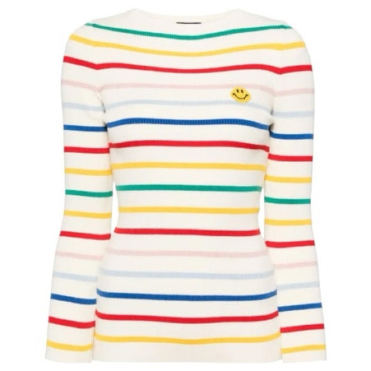 Joshua’s Smiley Premium Crew Neck Striped Women’s Sweater Size XL New