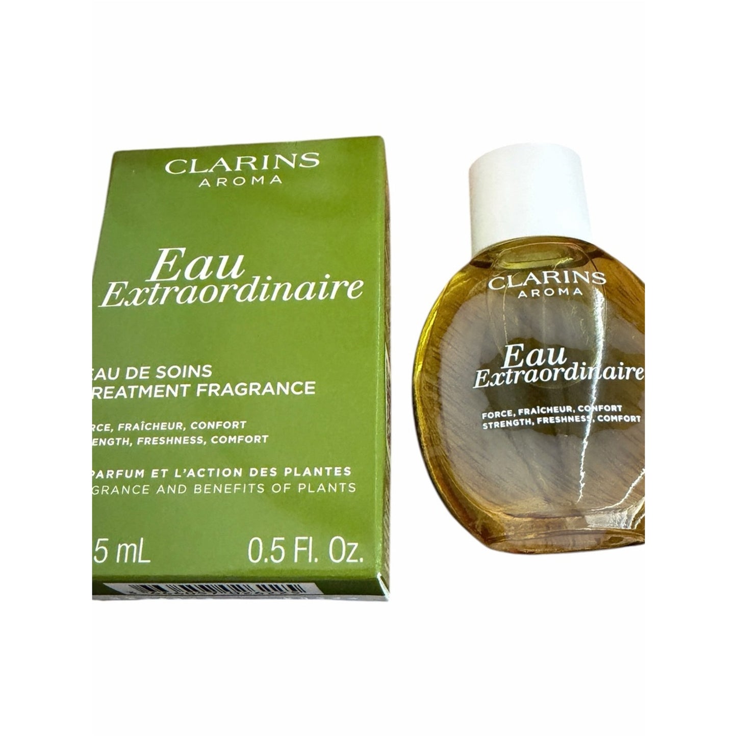 Clarins Gift Set w Red Clarins Bag W Eau Extraordinaire, SPF Cushion, Lotion +