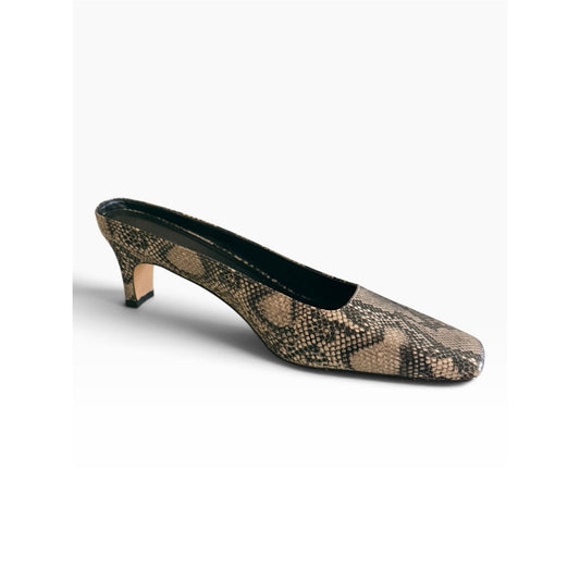 French Connection Aimee Snake Print Kitten Heel Mules  Women’s Size 11 NIB