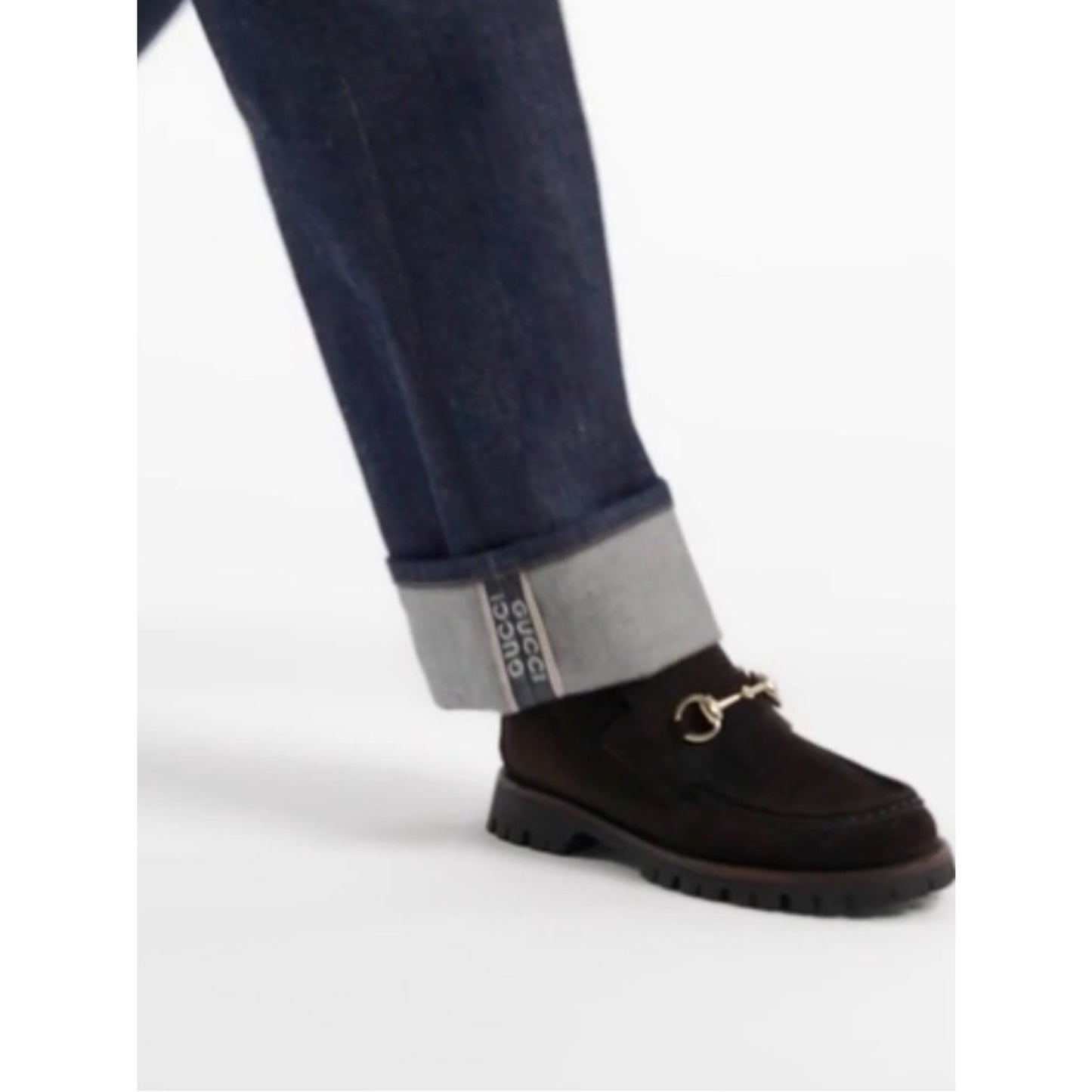Gucci Horsebit Black Suede Lug Sole Ankle Boots Size 40 NIB