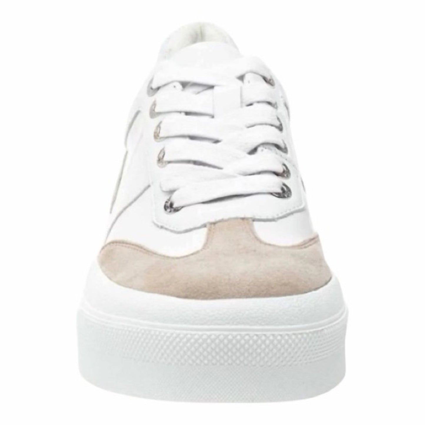 J/Slides White and Tan Sneakers 8.5 Gabbie NIB