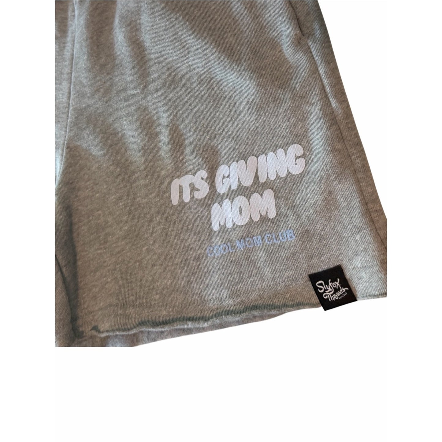 NWOT Stylefox Threads “It’s Giving  Mom” Gray Lounge Sweat Shorts Small